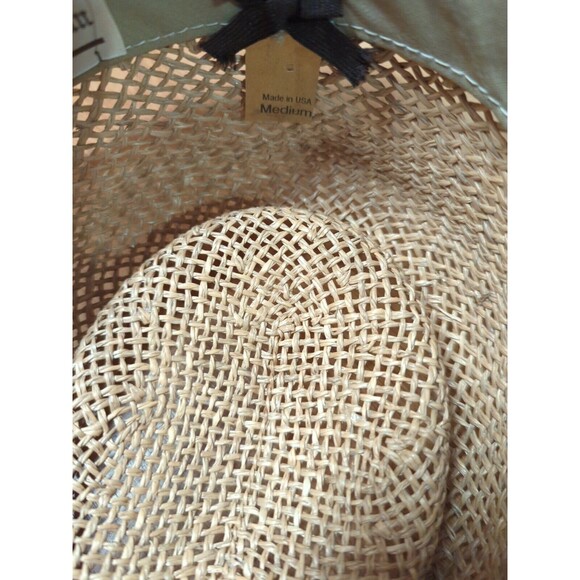 Country Gentleman Straw Hat Fedora Medium Ribbon Made USA - Picture 7 of 7